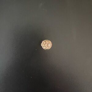 Pandora 14k pave floral charm. G585.